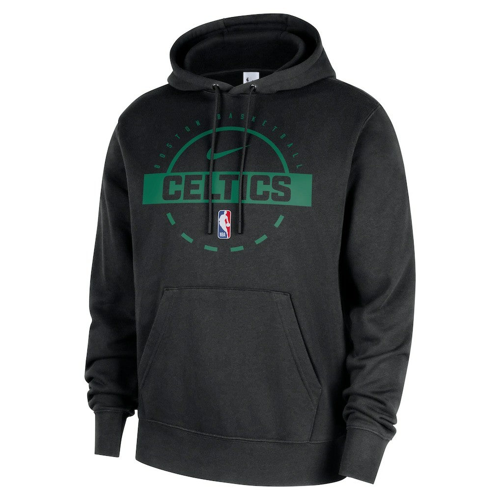 Boston Celtics 2025/26 Authentic Practice Club Pullover Hoodie Black - NBA