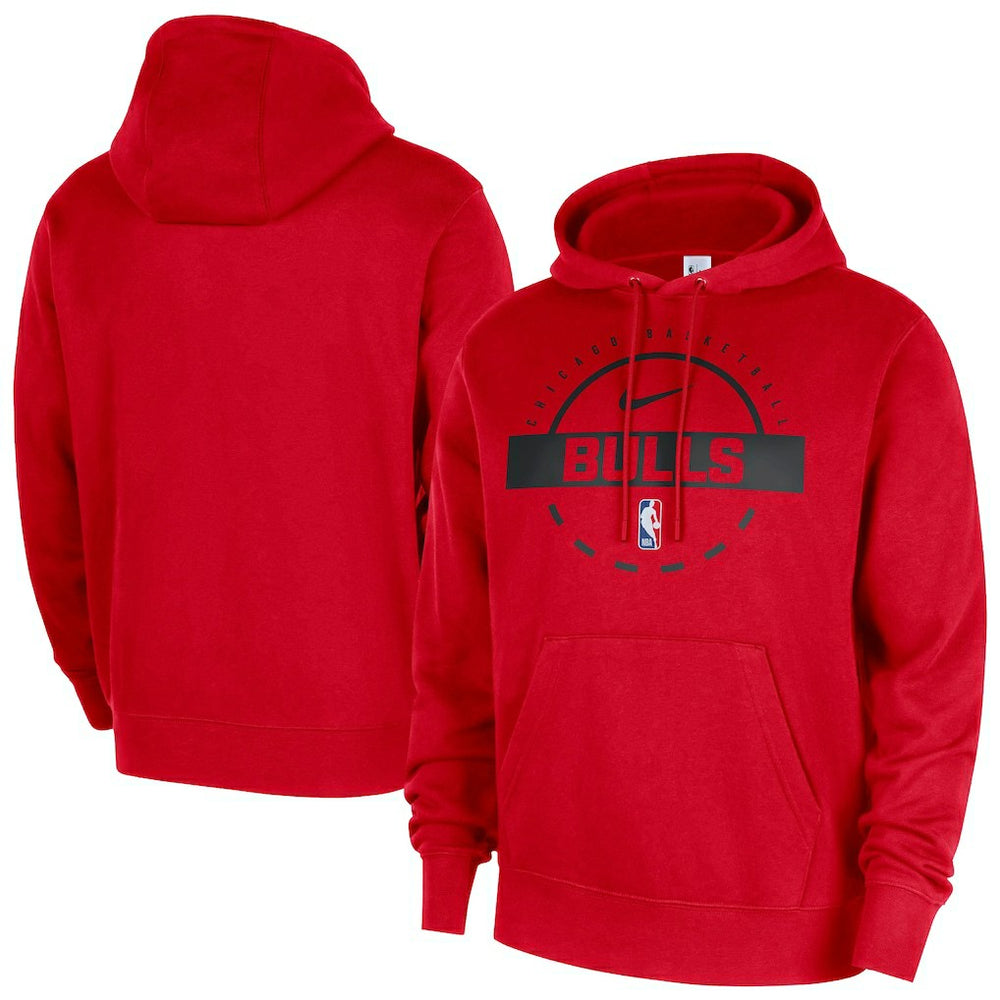 Chicago Bulls 2025/26 Authentic Practice Club Pullover Hoodie Red - NBA