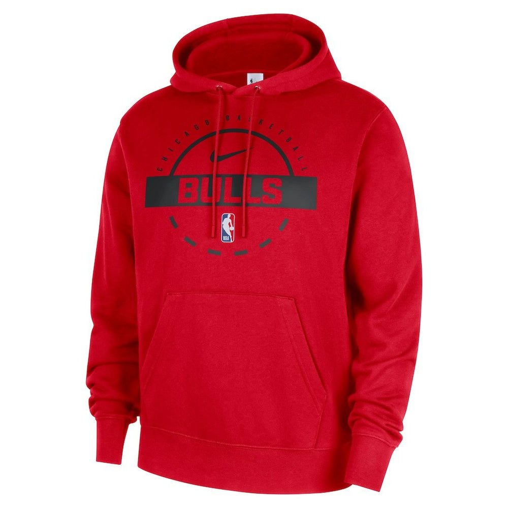 Chicago Bulls 2025/26 Authentic Practice Club Pullover Hoodie Red - NBA