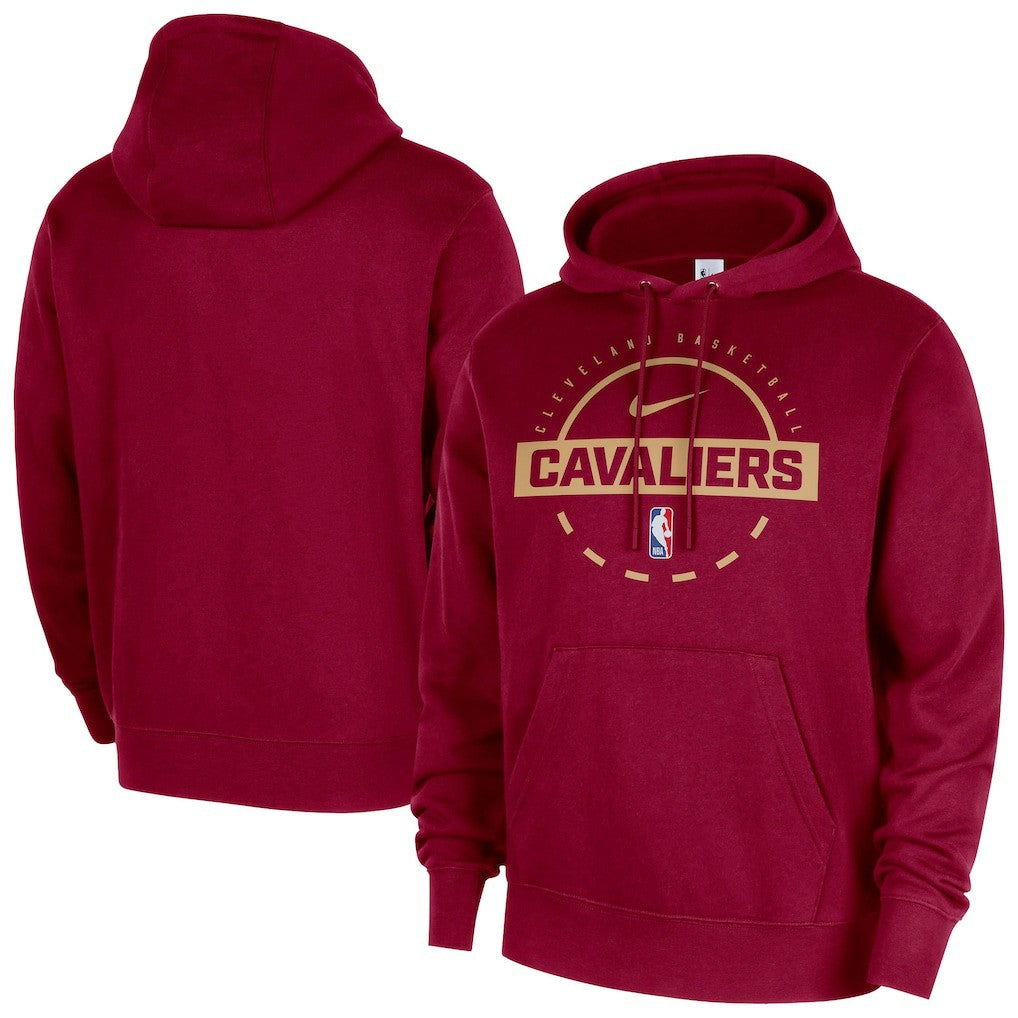 Cleveland Cavaliers 2025/26 Authentic Practice Club Pullover Hoodie Wine - NBA