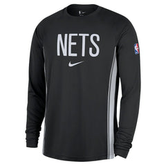 Brooklyn Nets 2025/26 Authentic Pre-Game Legend Dri-FIT Long Sleeve Shooting Shirt Black - NBA