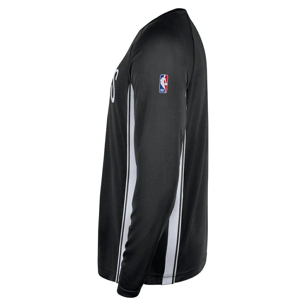 Brooklyn Nets 2025/26 Authentic Pre-Game Legend Dri-FIT Long Sleeve Shooting Shirt Black - NBA