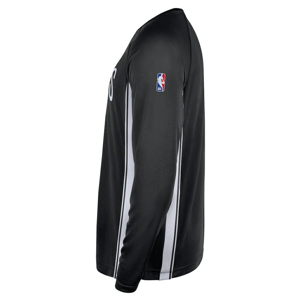 Brooklyn Nets 2025/26 Authentic Pre-Game Legend Dri-FIT Long Sleeve Shooting Shirt Black - NBA