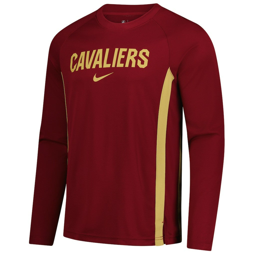 Cleveland Cavaliers 2025/26 Authentic Pre-Game Legend Dri-FIT Long Sleeve Shooting Shirt Wine - NBA