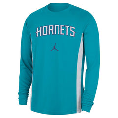 Charlotte Hornets Jordan Brand 2025/26 Authentic Pre-Game Legend Dri-FIT Long Sleeve Shooting Shirt Teal - NBA