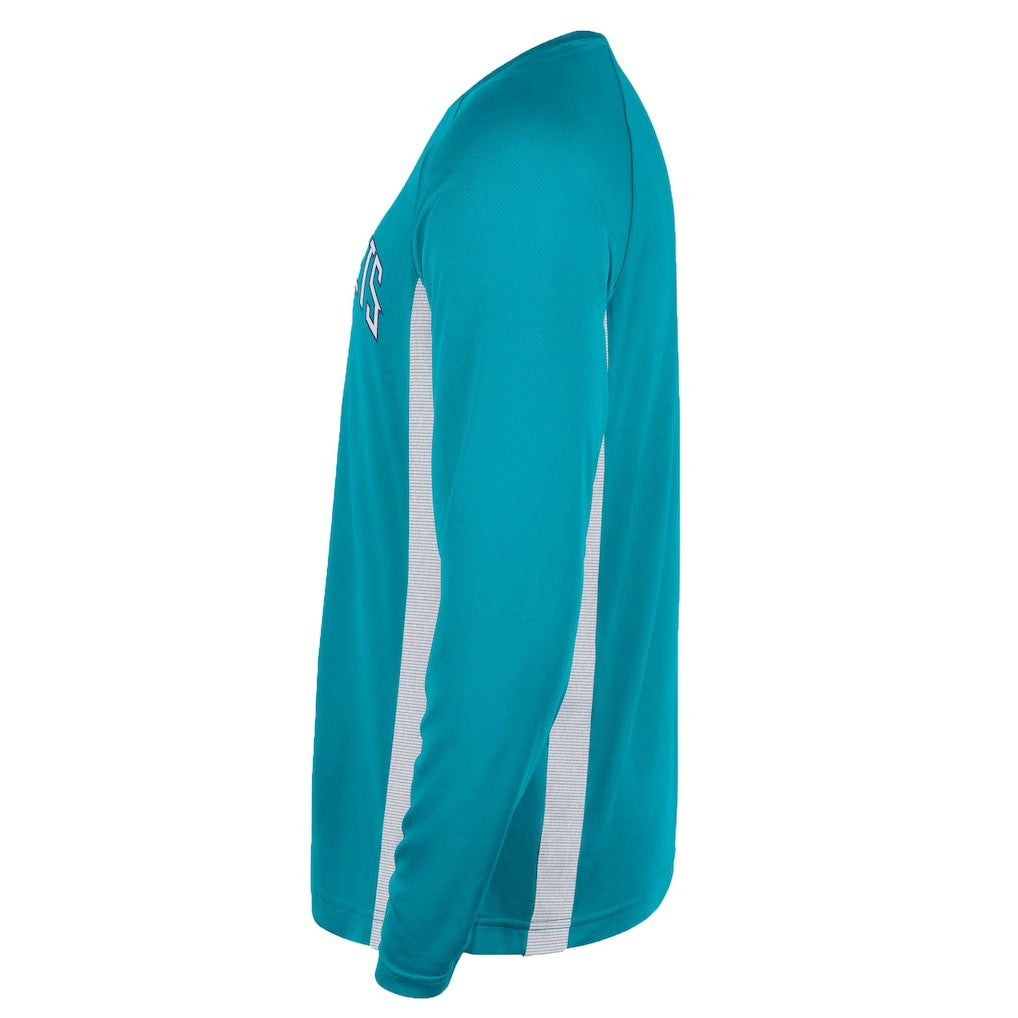 Charlotte Hornets Jordan Brand 2025/26 Authentic Pre-Game Legend Dri-FIT Long Sleeve Shooting Shirt Teal - NBA