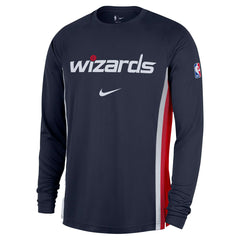 Washington Wizards 2025/26 Authentic Pre-Game Legend Dri-FIT Long Sleeve Shooting Shirt Navy - NBA