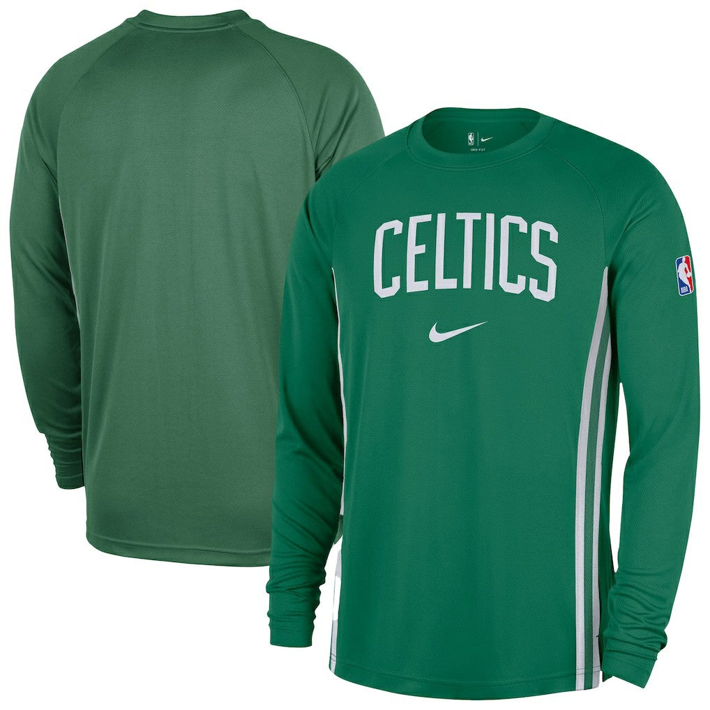 Boston Celtics 2025/26 Authentic Pre-Game Legend Dri-FIT Long Sleeve Shooting Shirt Kelly Green - NBA