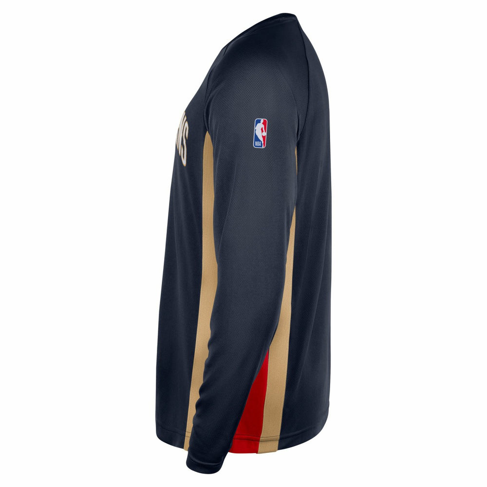 New Orleans Pelicans 2025/26 Authentic Pre-Game Legend Dri-FIT Long Sleeve Shooting Shirt Navy - NBA