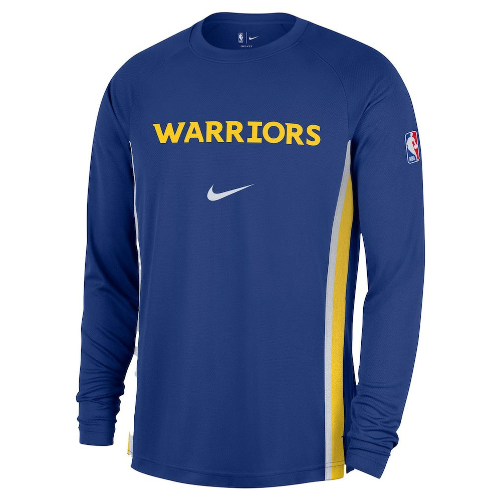 Golden State Warriors 2025/26 Authentic Pre-Game Legend Dri-FIT Long Sleeve Shooting Shirt Royal - NBA