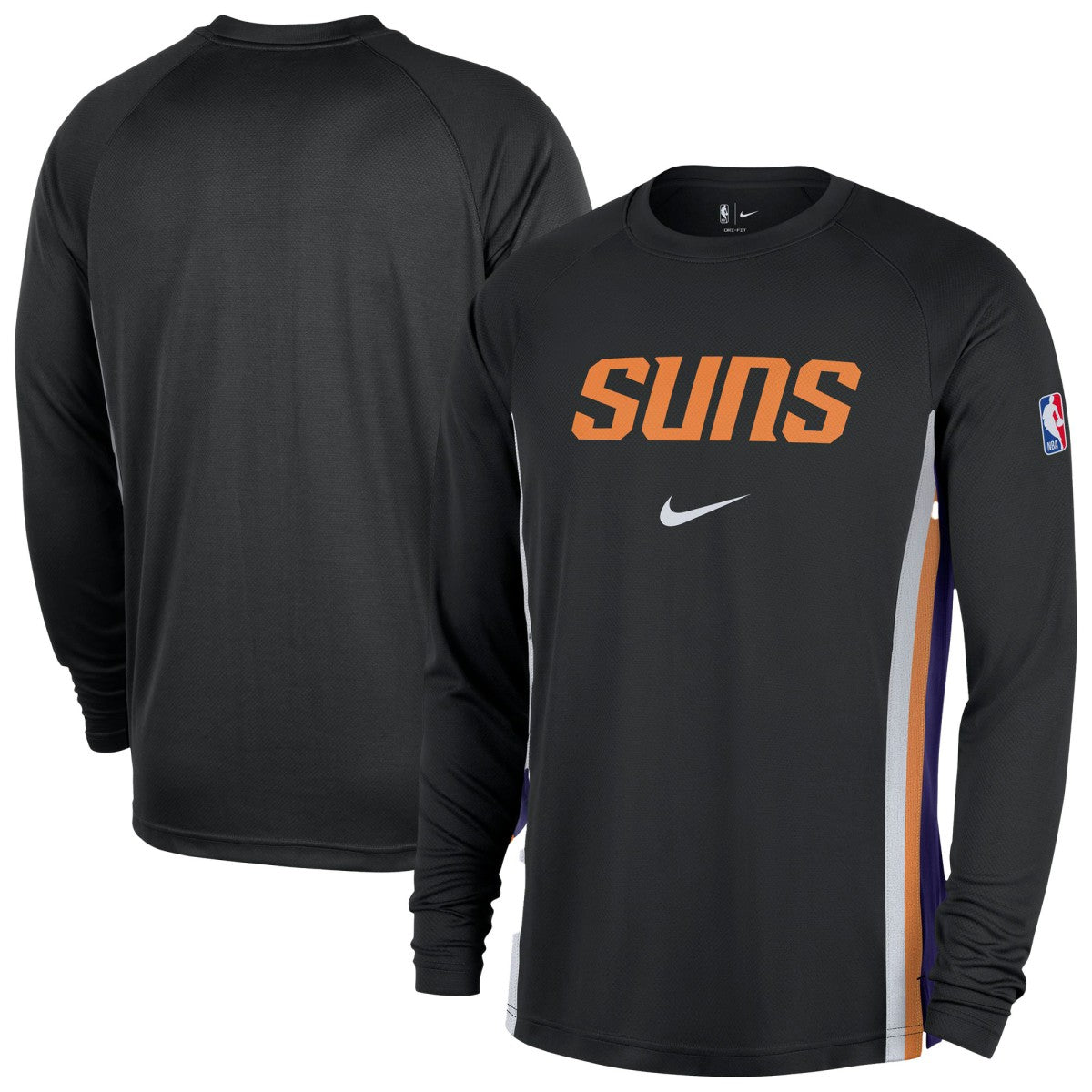 Phoenix Suns 2025/26 Authentic Pre-Game Legend Dri-FIT Long Sleeve Shooting Shirt Black - NBA