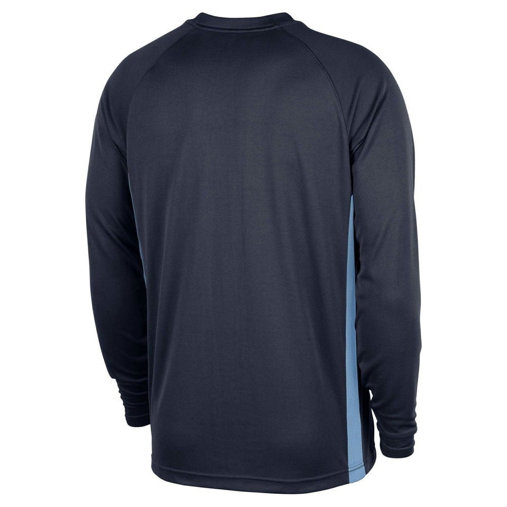 Memphis Grizzlies 2025/26 Authentic Pre-Game Legend Dri-FIT Long Sleeve Shooting Shirt Navy - NBA