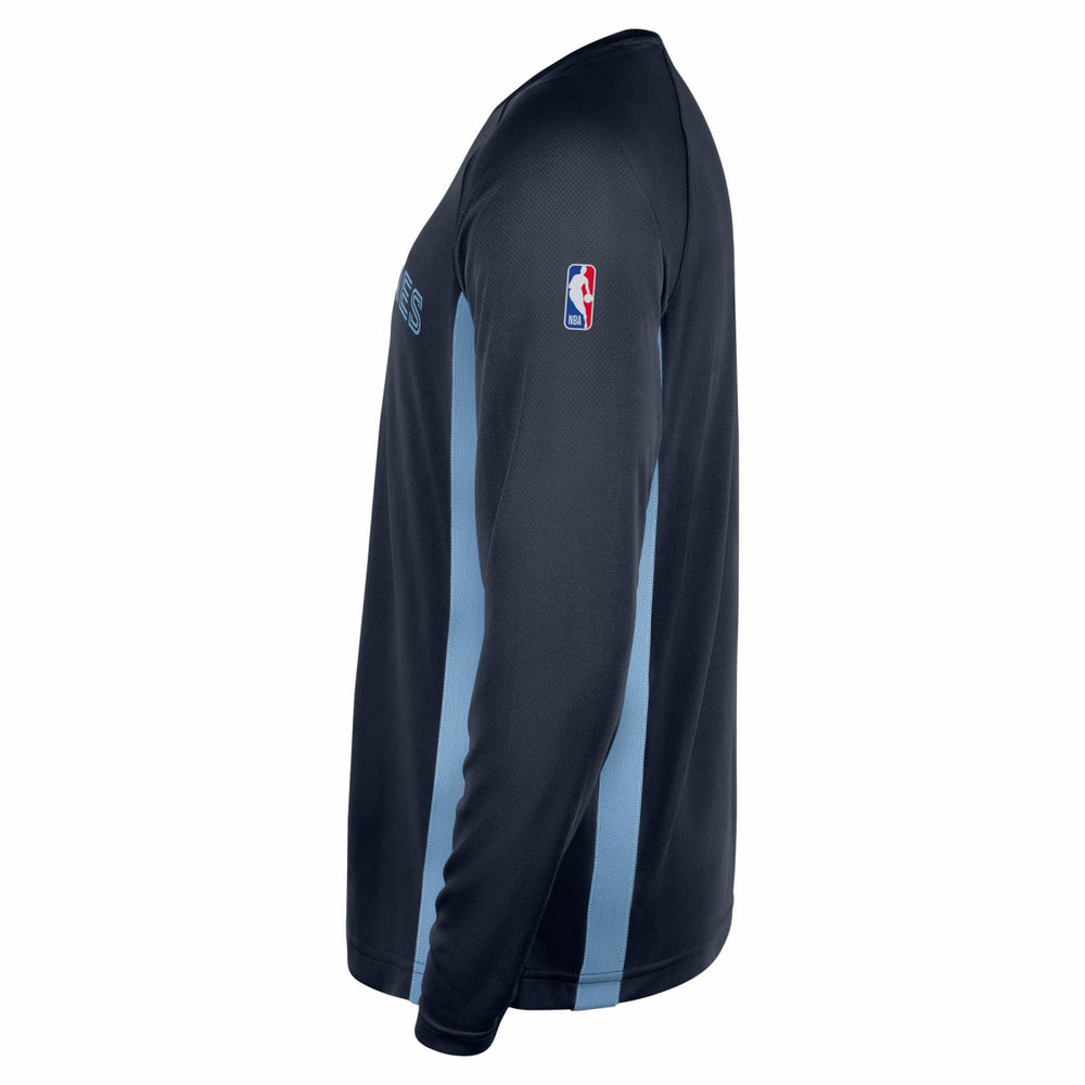 Memphis Grizzlies 2025/26 Authentic Pre-Game Legend Dri-FIT Long Sleeve Shooting Shirt Navy - NBA