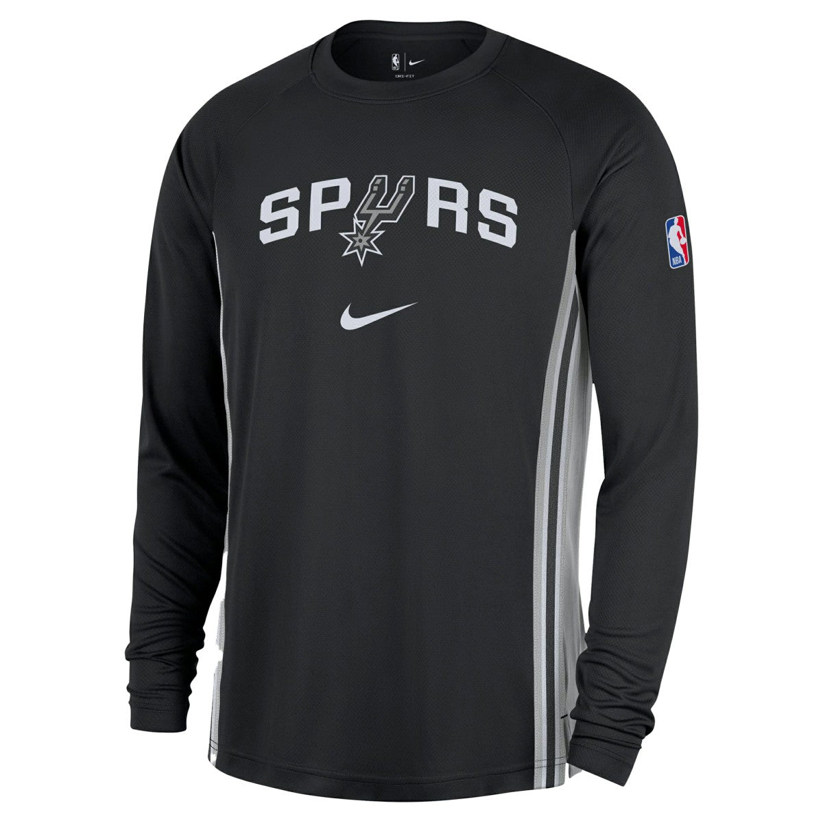 San Antonio Spurs 2025/26 Authentic Pre-Game Legend Dri-FIT Long Sleeve Shooting Shirt Black - NBA
