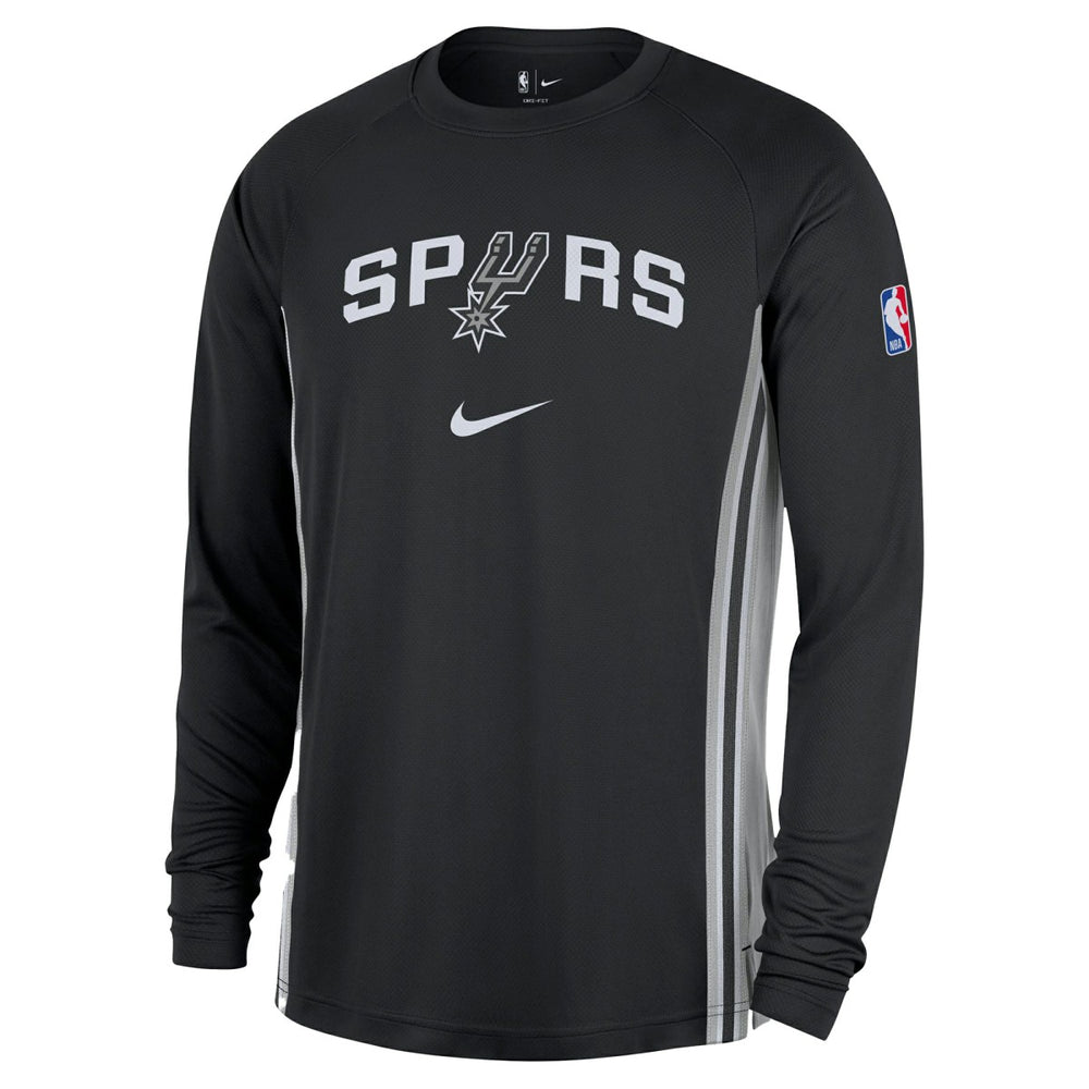 San Antonio Spurs 2025/26 Authentic Pre-Game Legend Dri-FIT Long Sleeve Shooting Shirt Black - NBA