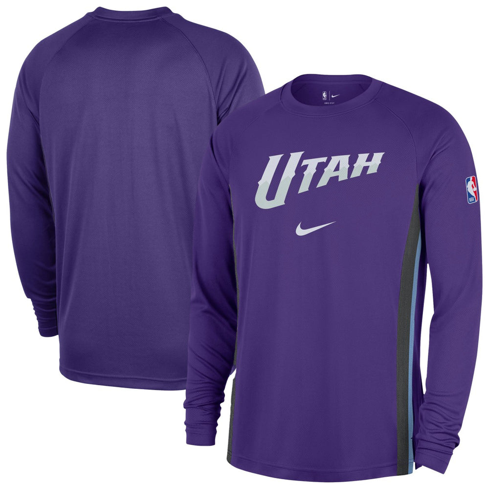 Utah Jazz 2025/26 Authentic Pre-Game Legend Dri-FIT Long Sleeve Shooting Shirt Purple - NBA
