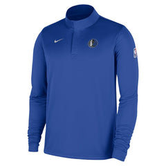 Dallas Mavericks 2025/26 Authentic Coaches Quarter-Zip Dri-Fit Top Royal - NBA