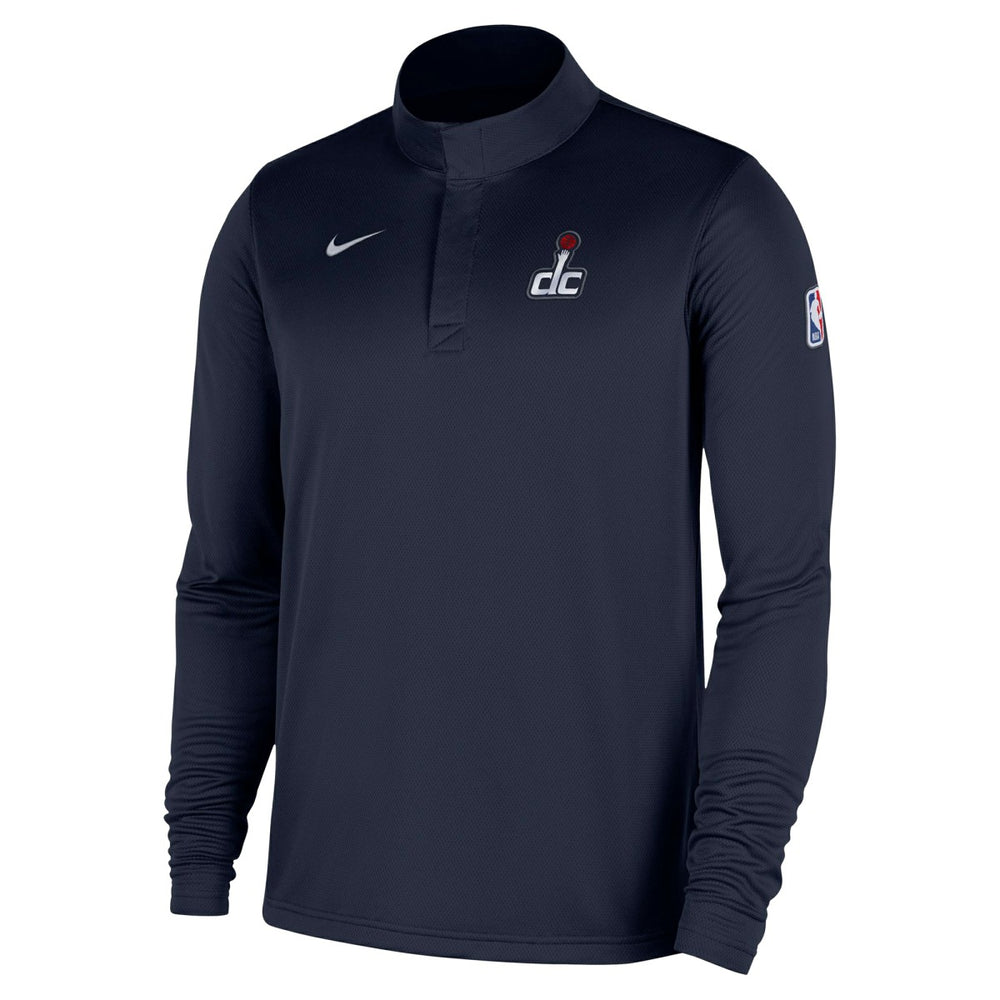 Washington Wizards 2025/26 Authentic Coaches Quarter-Zip Dri-Fit Top Navy - NBA