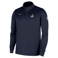 Washington Wizards 2025/26 Authentic Coaches Quarter-Zip Dri-Fit Top Navy - NBA