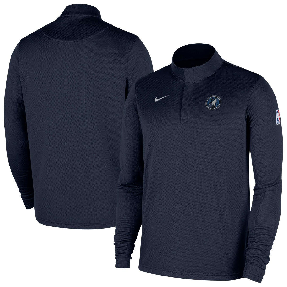 Minnesota Timberwolves 2025/26 Authentic Coaches Quarter-Zip Dri-Fit Top Navy - NBA