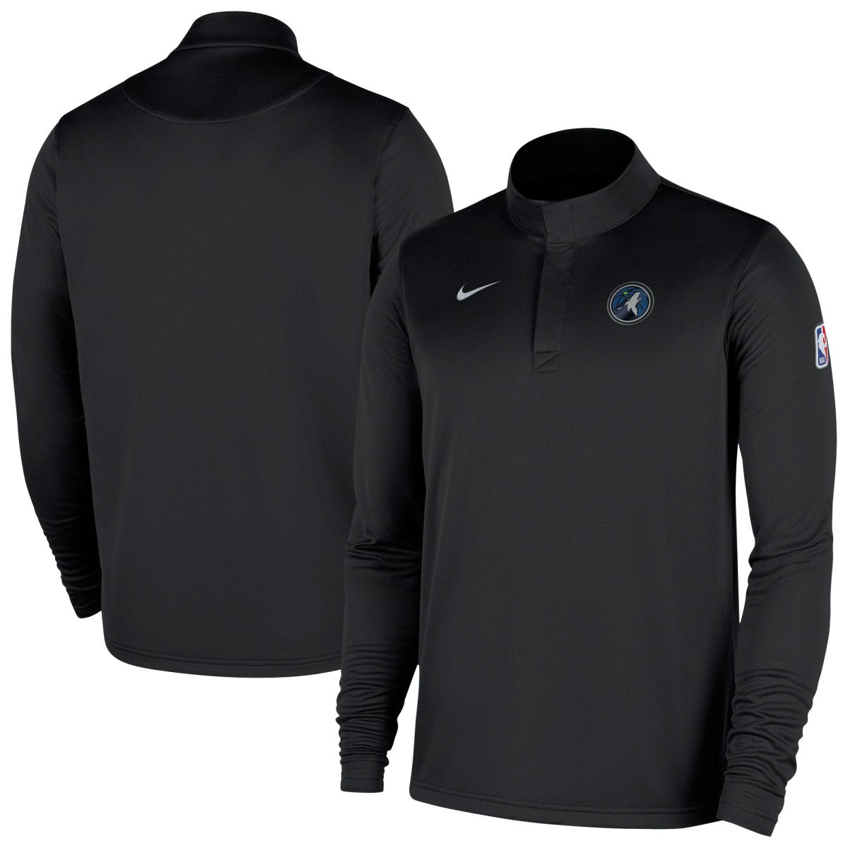 Minnesota Timberwolves 2025/26 Authentic Coaches Quarter-Zip Dri-Fit Top Black - NBA