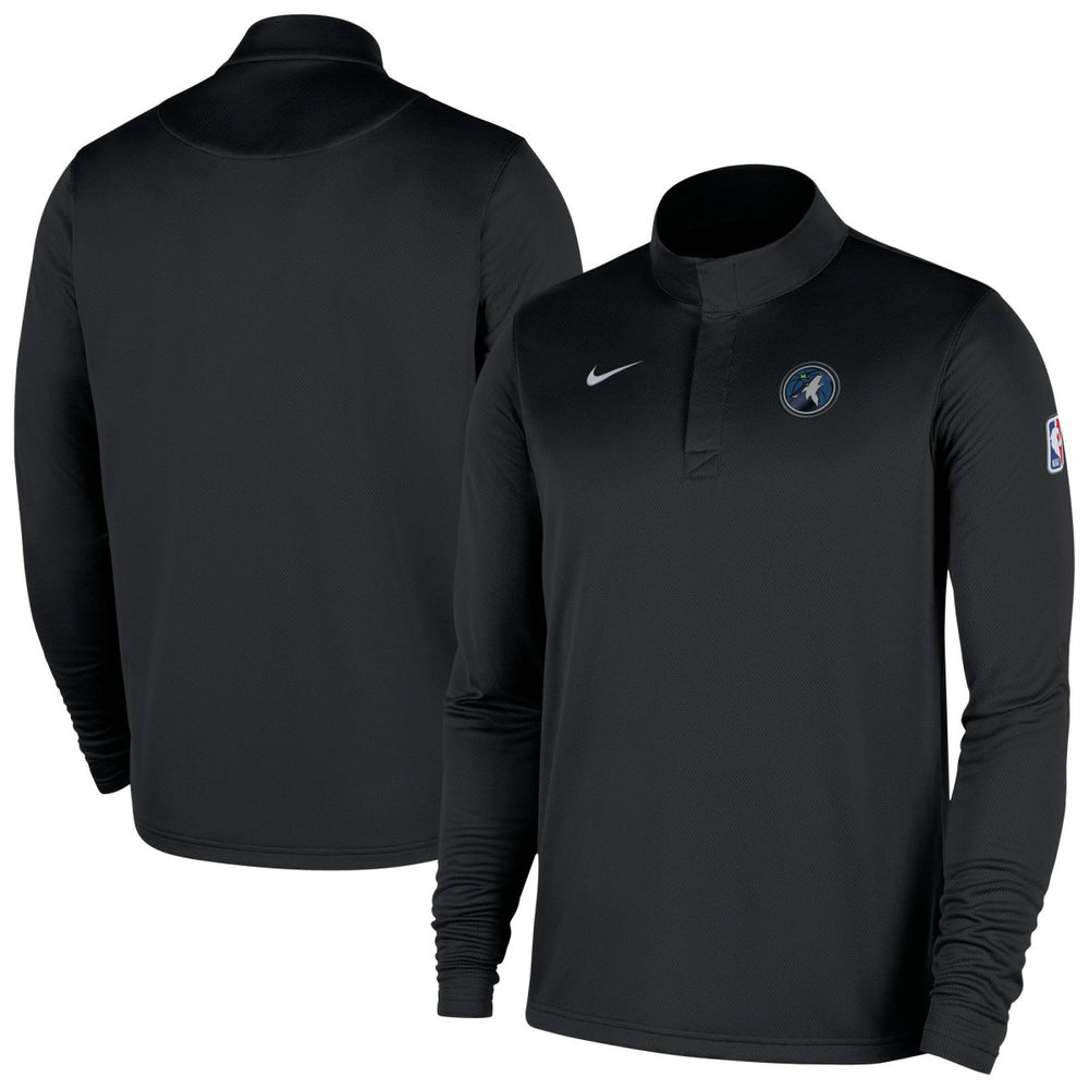 Minnesota Timberwolves 2025/26 Authentic Coaches Quarter-Zip Dri-Fit Top Black - NBA