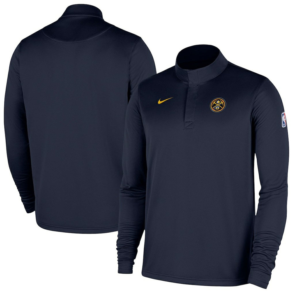 Denver Nuggets 2025/26 Authentic Coaches Quarter-Zip Dri-Fit Top Navy - NBA