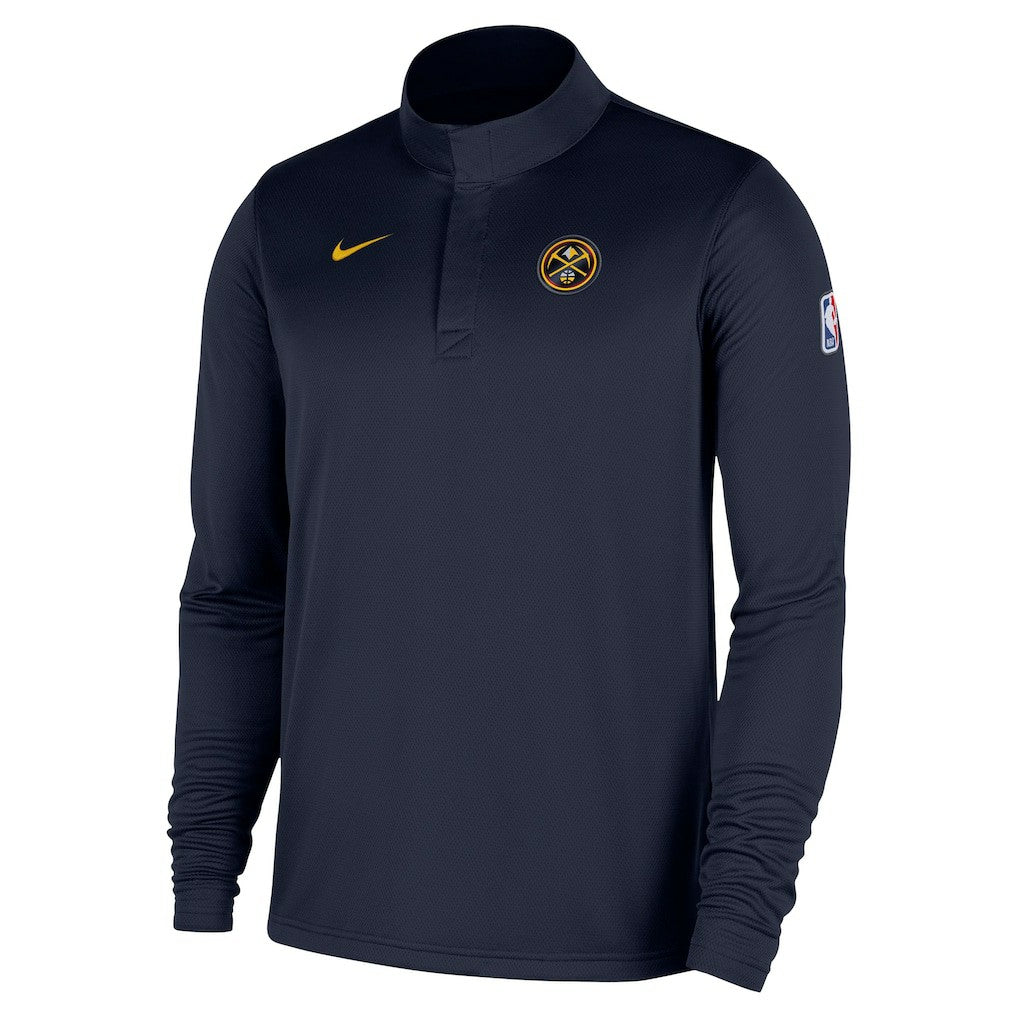 Denver Nuggets 2025/26 Authentic Coaches Quarter-Zip Dri-Fit Top Navy - NBA