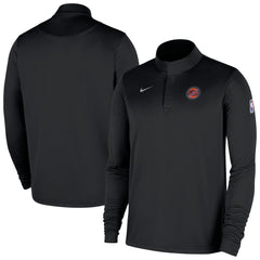 New York Knicks 2025/26 Authentic Coaches Quarter-Zip Dri-Fit Top Black - NBA