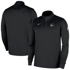 Golden State Warriors 2025/26 Authentic Coaches Quarter-Zip Dri-Fit Top Black - NBA