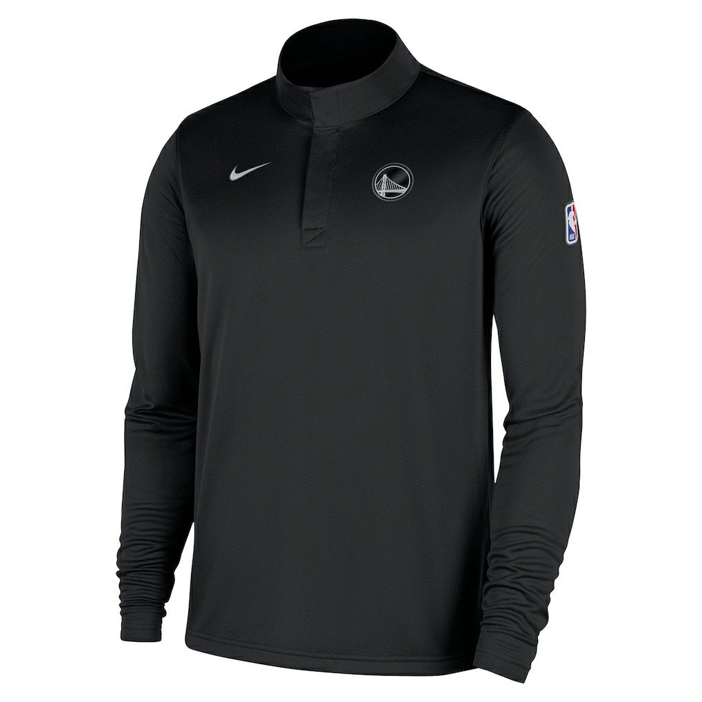 Golden State Warriors 2025/26 Authentic Coaches Quarter-Zip Dri-Fit Top Black - NBA