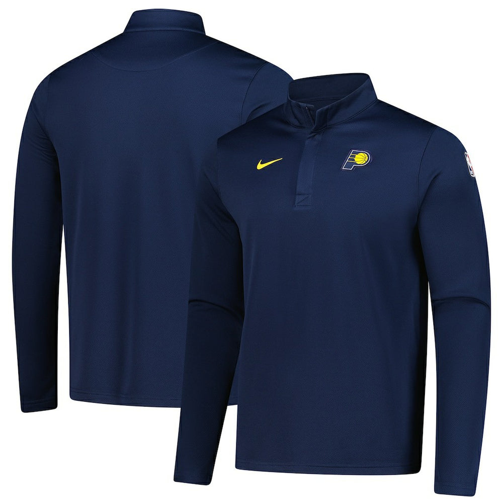 Indiana Pacers 2025/26 Authentic Coaches Quarter-Zip Dri-Fit Top Navy - NBA