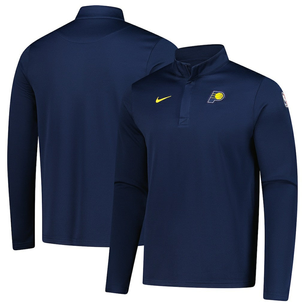 Indiana Pacers 2025/26 Authentic Coaches Quarter-Zip Dri-Fit Top Navy - NBA