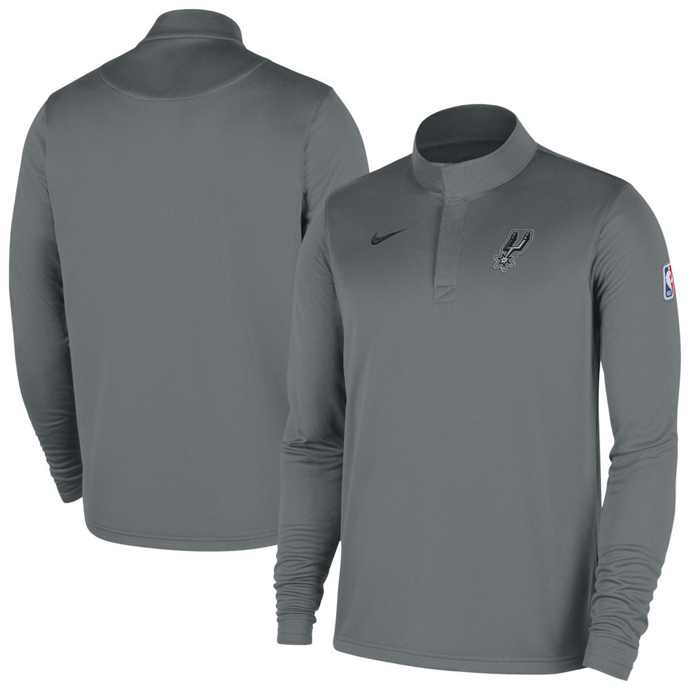 San Antonio Spurs 2025/26 Authentic Coaches Quarter-Zip Dri-Fit Top Silver - NBA