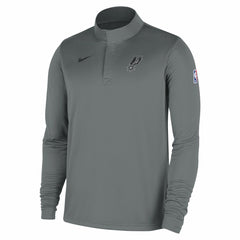 San Antonio Spurs 2025/26 Authentic Coaches Quarter-Zip Dri-Fit Top Silver - NBA