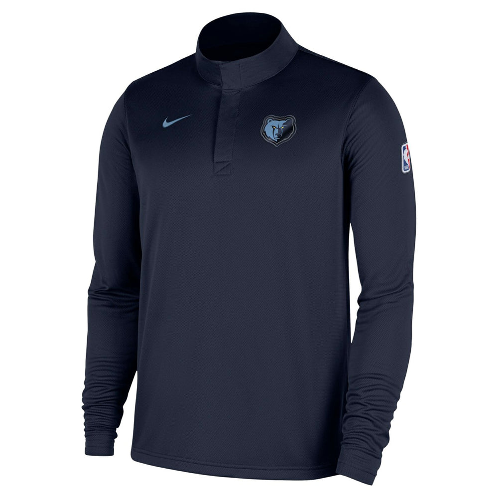 Memphis Grizzlies 2025/26 Authentic Coaches Quarter-Zip Dri-Fit Top Navy - NBA