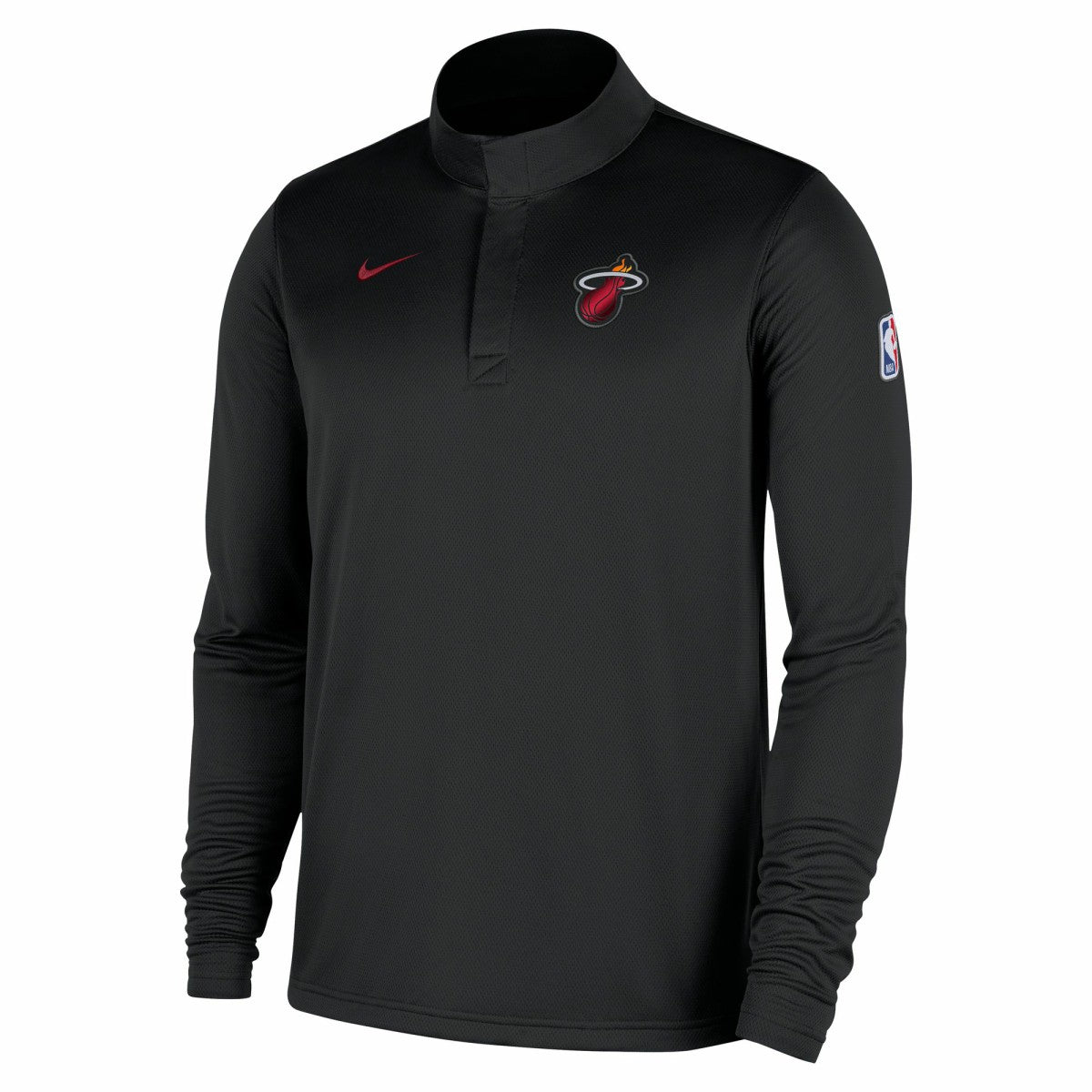 Miami Heat 2025/26 Authentic Coaches Quarter-Zip Dri-Fit Top Black - NBA