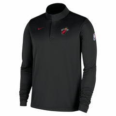Miami Heat 2025/26 Authentic Coaches Quarter-Zip Dri-Fit Top Black - NBA