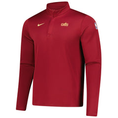 Cleveland Cavaliers 2025/26 Authentic Coaches Quarter-Zip Dri-Fit Top Wine - NBA