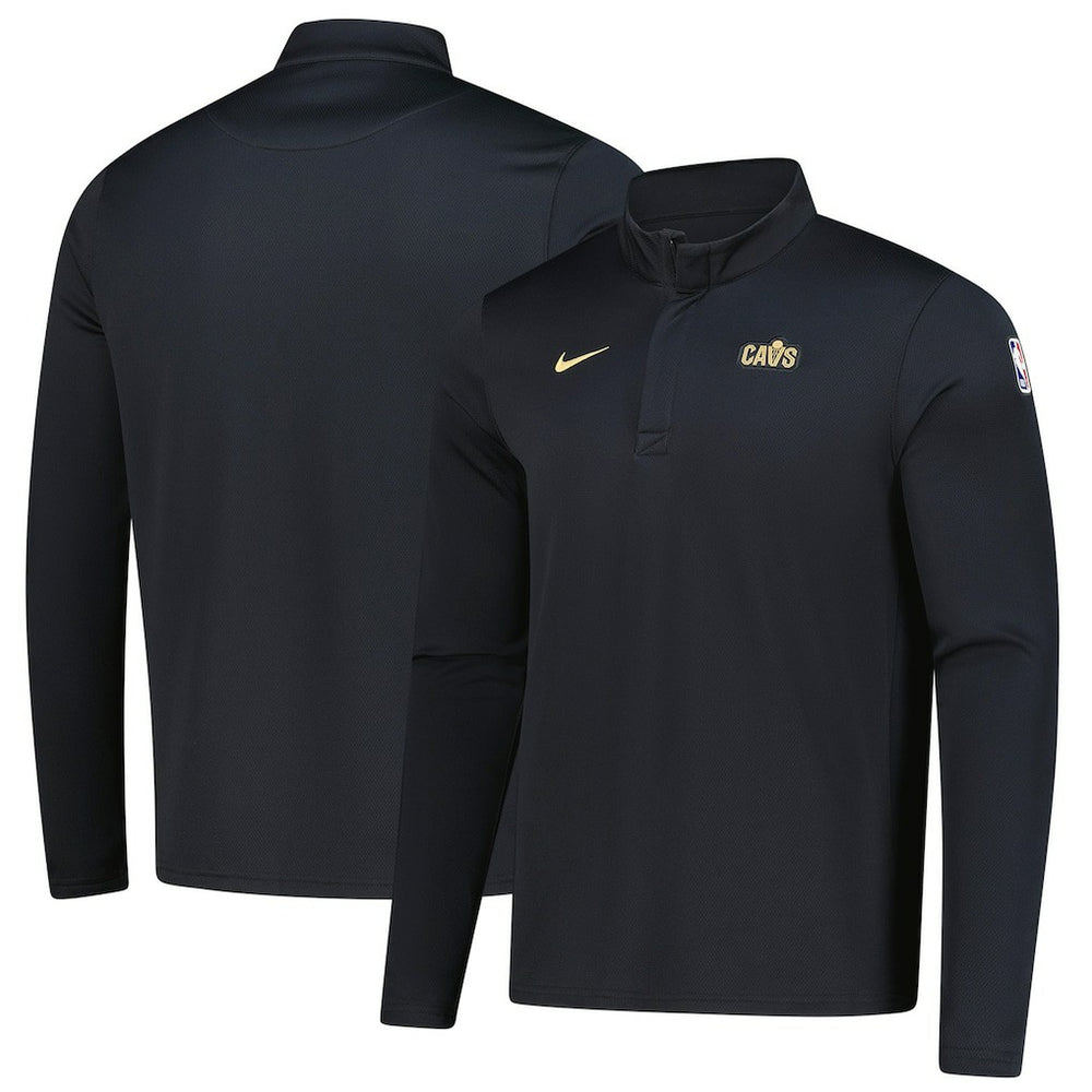 Cleveland Cavaliers 2025/26 Authentic Coaches Quarter-Zip Dri-Fit Top Black - NBA