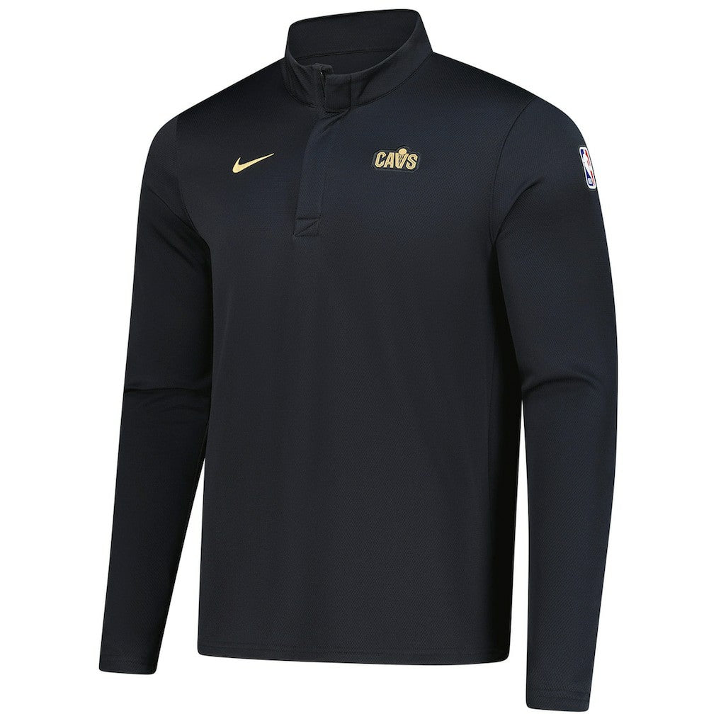 Cleveland Cavaliers 2025/26 Authentic Coaches Quarter-Zip Dri-Fit Top Black - NBA