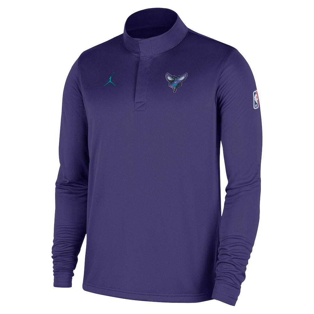 Charlotte Hornets 2025/26 Authentic Coaches Quarter-Zip Dri-Fit Top Purple - NBA