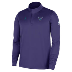 Charlotte Hornets 2025/26 Authentic Coaches Quarter-Zip Dri-Fit Top Purple - NBA