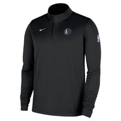 Dallas Mavericks 2025/26 Authentic Coaches Quarter-Zip Dri-Fit Top Black - NBA