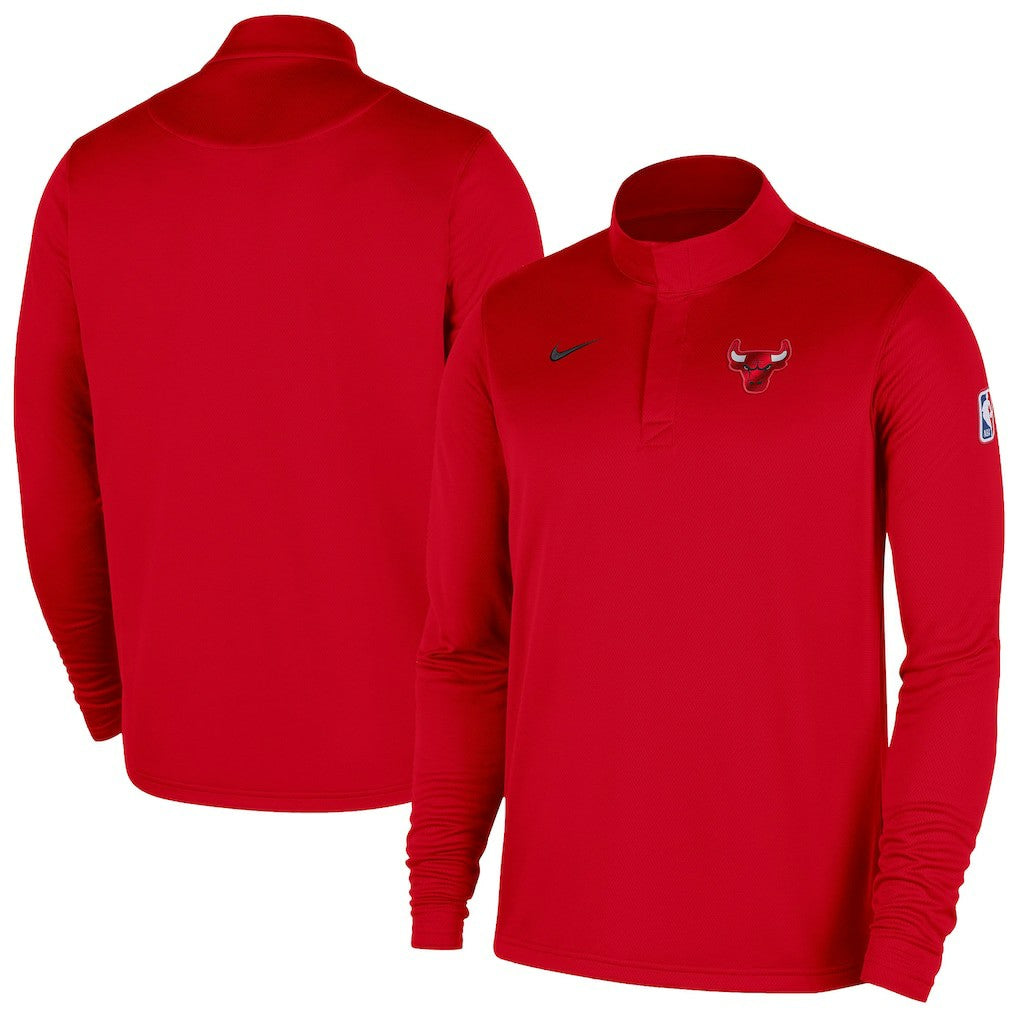Chicago Bulls 2025/26 Authentic Coaches Quarter-Zip Dri-Fit Top Red - NBA