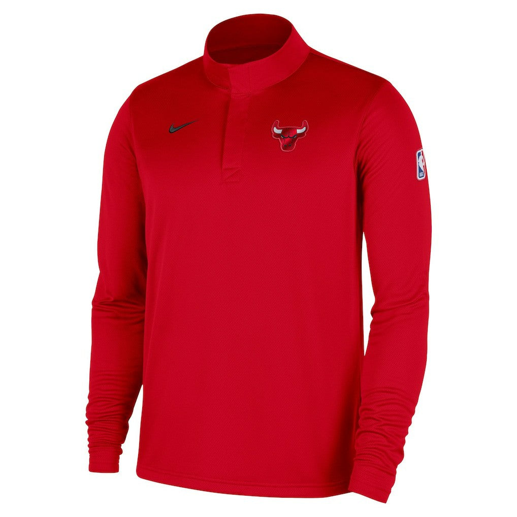 Chicago Bulls 2025/26 Authentic Coaches Quarter-Zip Dri-Fit Top Red - NBA