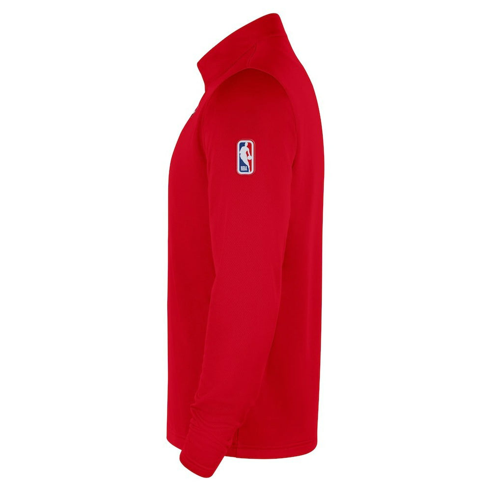 Chicago Bulls 2025/26 Authentic Coaches Quarter-Zip Dri-Fit Top Red - NBA