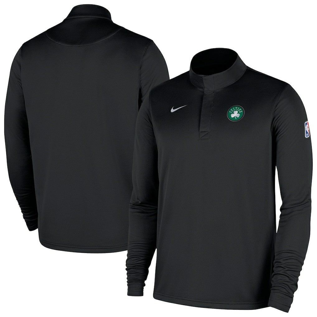 Boston Celtics 2025/26 Authentic Coaches Quarter-Zip Dri-Fit Top Black - NBA