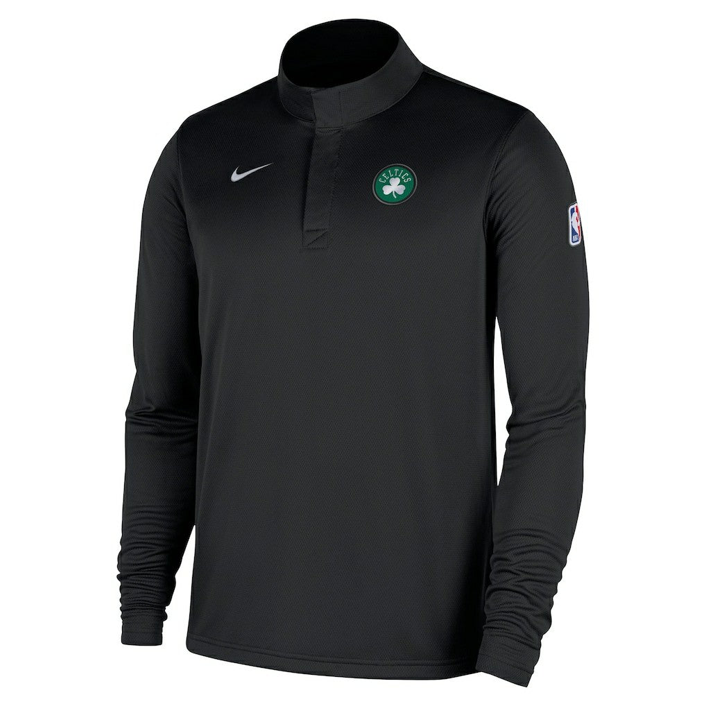Boston Celtics 2025/26 Authentic Coaches Quarter-Zip Dri-Fit Top Black - NBA