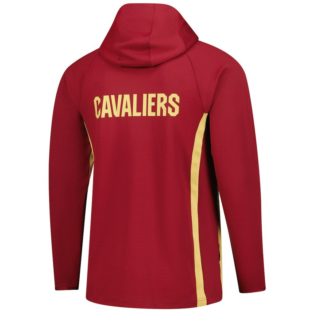 Cleveland Cavaliers Authentic On Court Zone Quarter-Zip Dri-FIT Hoodie Jacket Wine - NBA